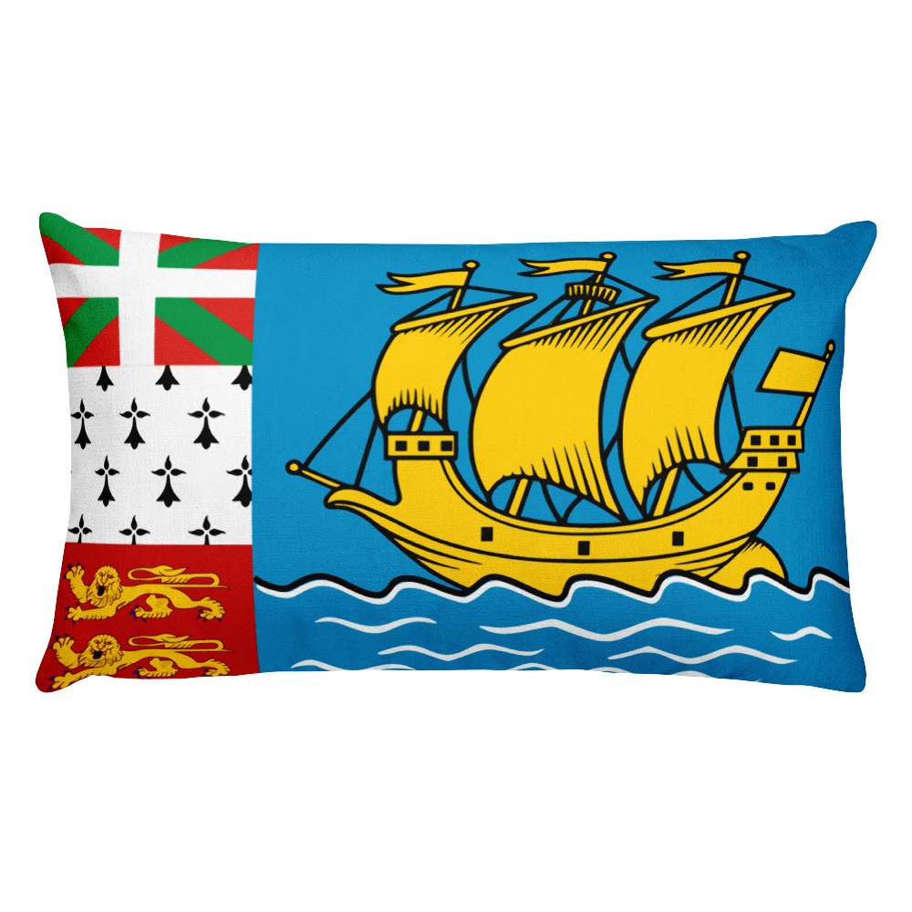 Default Title Saint Pierre and Miquelon Flag Allover Print Rectangular Pillow Home by Design Express