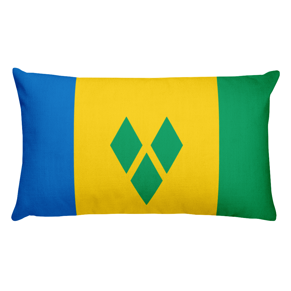 Default Title Saint Vincent and the Grenadines Flag Allover Print Rectangular Pillow Home by Design Express