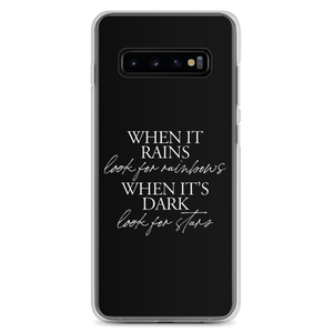 Samsung Galaxy S10+ When it rains, look for rainbows (Quotes) Samsung Case by Design Express