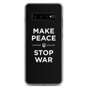 Samsung Galaxy S10+ Make Peace Stop War (Support Ukraine) Black Samsung Case by Design Express