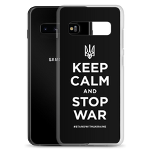 Keep Calm and Stop War (Support Ukraine) White Print Samsung Case by Design Express