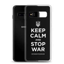 Keep Calm and Stop War (Support Ukraine) White Print Samsung Case by Design Express