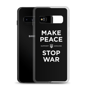 Make Peace Stop War (Support Ukraine) Black Samsung Case by Design Express