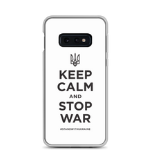 Samsung Galaxy S10e Keep Calm and Stop War (Support Ukraine) Black Print Samsung Case by Design Express