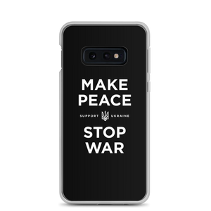 Samsung Galaxy S10e Make Peace Stop War (Support Ukraine) Black Samsung Case by Design Express