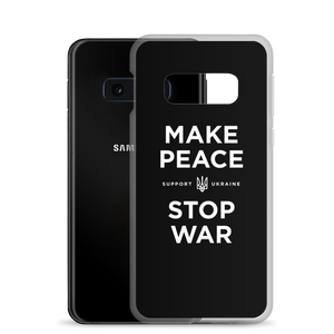 Make Peace Stop War (Support Ukraine) Black Samsung Case by Design Express