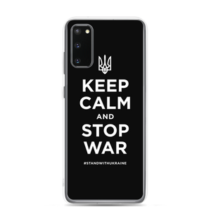 Samsung Galaxy S20 Keep Calm and Stop War (Support Ukraine) White Print Samsung Case by Design Express