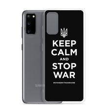 Keep Calm and Stop War (Support Ukraine) White Print Samsung Case by Design Express