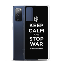 Keep Calm and Stop War (Support Ukraine) White Print Samsung Case by Design Express