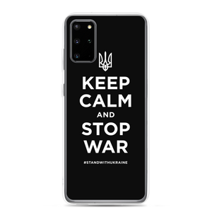 Samsung Galaxy S20 Plus Keep Calm and Stop War (Support Ukraine) White Print Samsung Case by Design Express