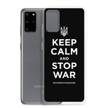 Keep Calm and Stop War (Support Ukraine) White Print Samsung Case by Design Express