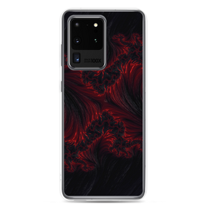 Samsung Galaxy S20 Ultra Black Red Fractal Art Samsung Case by Design Express