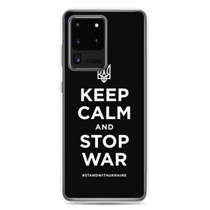 Samsung Galaxy S20 Ultra Keep Calm and Stop War (Support Ukraine) White Print Samsung Case by Design Express