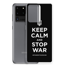 Keep Calm and Stop War (Support Ukraine) White Print Samsung Case by Design Express