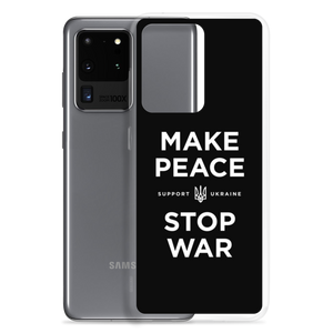 Make Peace Stop War (Support Ukraine) Black Samsung Case by Design Express