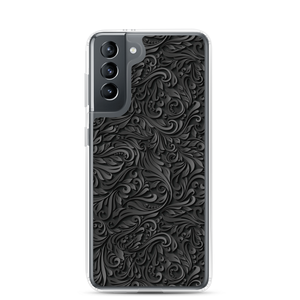 Samsung Galaxy S21 3D Black Ornament Pattern Samsung Case by Design Express