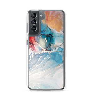 Samsung Galaxy S21 Colorful Marble Liquid ink Art Full Print Samsung Case by Design Express