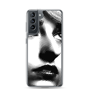 Samsung Galaxy S21 Face Art Black & White Samsung Case by Design Express