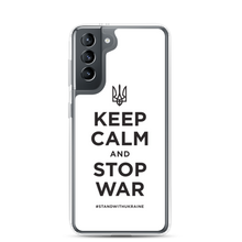 Samsung Galaxy S21 Keep Calm and Stop War (Support Ukraine) Black Print Samsung Case by Design Express