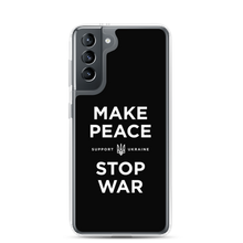 Samsung Galaxy S21 Make Peace Stop War (Support Ukraine) Black Samsung Case by Design Express