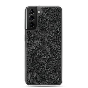 Samsung Galaxy S21 Plus 3D Black Ornament Pattern Samsung Case by Design Express