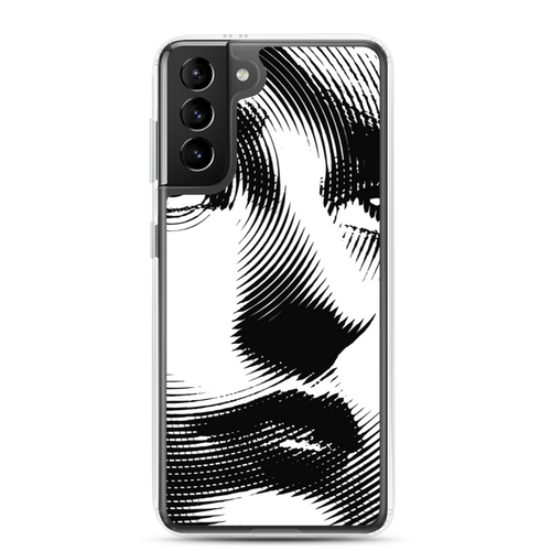 Samsung Galaxy S21 Plus Face Art Black & White Samsung Case by Design Express