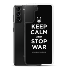 Keep Calm and Stop War (Support Ukraine) White Print Samsung Case by Design Express