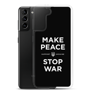 Make Peace Stop War (Support Ukraine) Black Samsung Case by Design Express