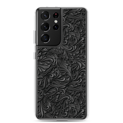 Samsung Galaxy S21 Ultra 3D Black Ornament Pattern Samsung Case by Design Express