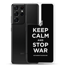 Keep Calm and Stop War (Support Ukraine) White Print Samsung Case by Design Express