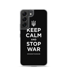 Samsung Galaxy S22 Keep Calm and Stop War (Support Ukraine) White Print Samsung Case by Design Express