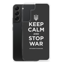 Keep Calm and Stop War (Support Ukraine) White Print Samsung Case by Design Express