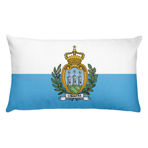 Default Title San Marino Flag Allover Print Rectangular Pillow Home by Design Express