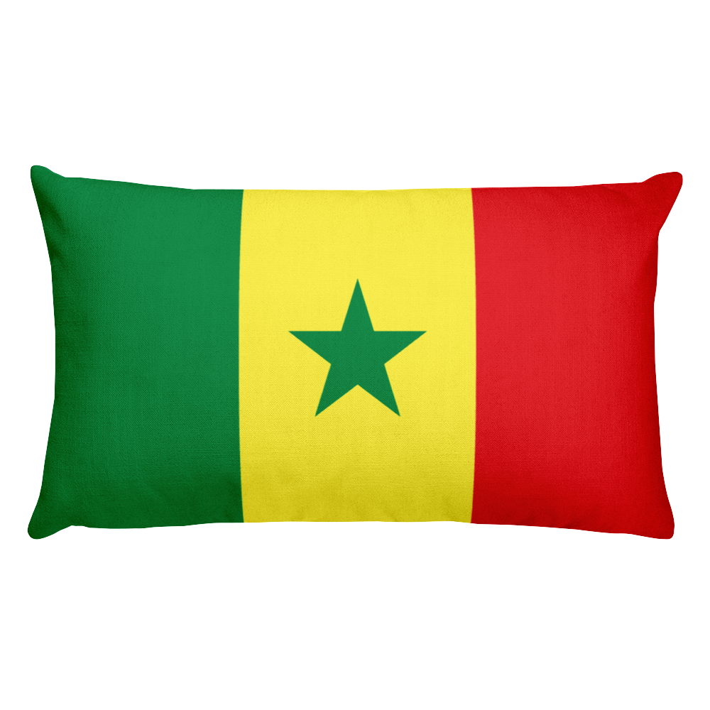 Default Title Senegal Flag Allover Print Rectangular Pillow Home by Design Express