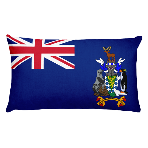 Default Title South Sandwich Islands Flag Allover Print Rectangular Pillow Home by Design Express