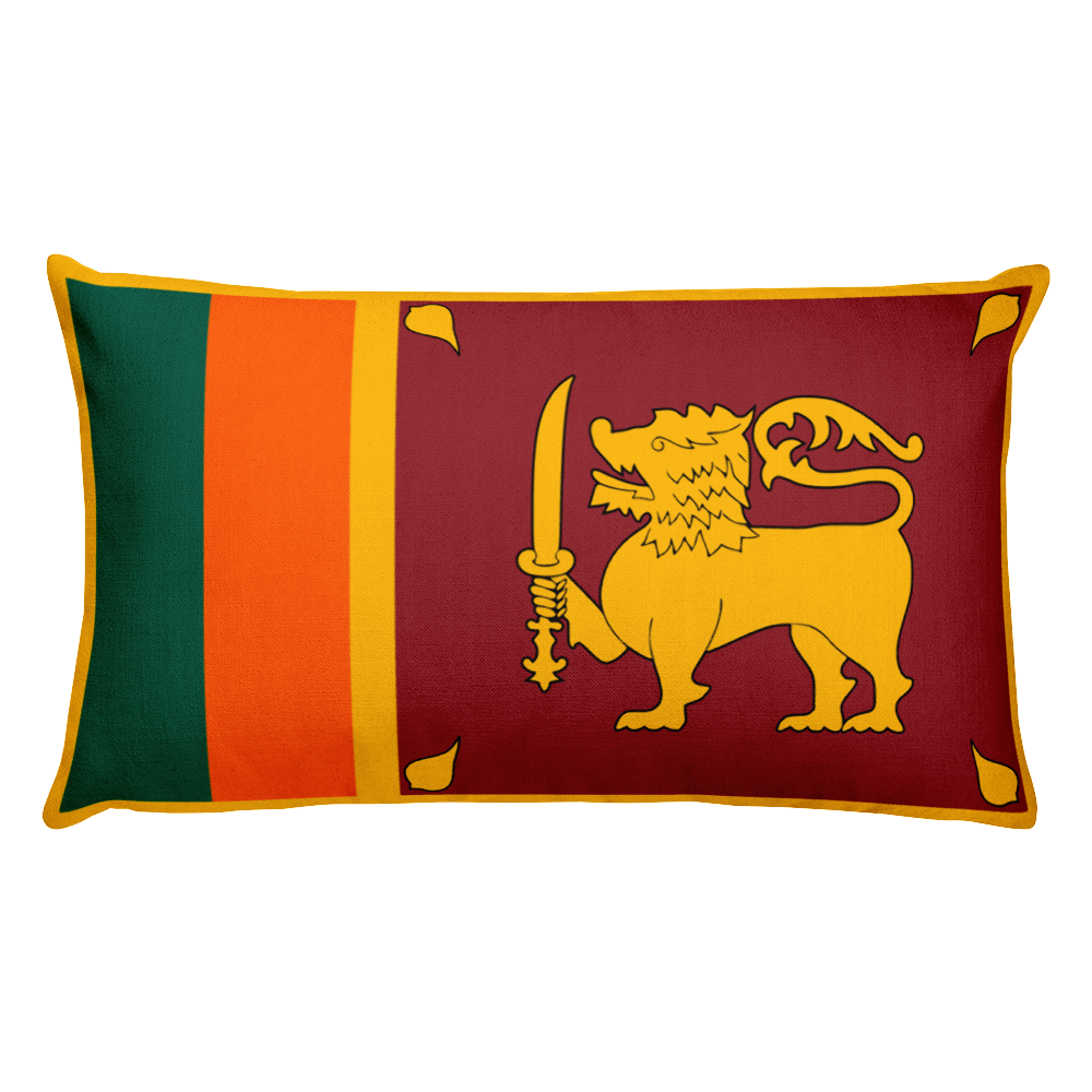 Default Title Sri Lanka Flag Allover Print Rectangular Pillow Home by Design Express