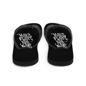 Make Peace Not War Vertical Graffiti (motivation) Flip-Flops by Design Express