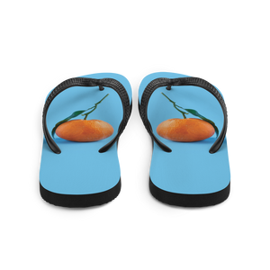 Orange on Blue Flip-Flops by Design Express