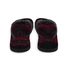 Black Red Fractal Art Flip-Flops by Design Express