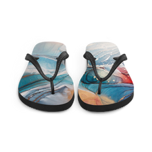 Colorful Marble Liquid ink Art Full Print Flip-Flops by Design Express