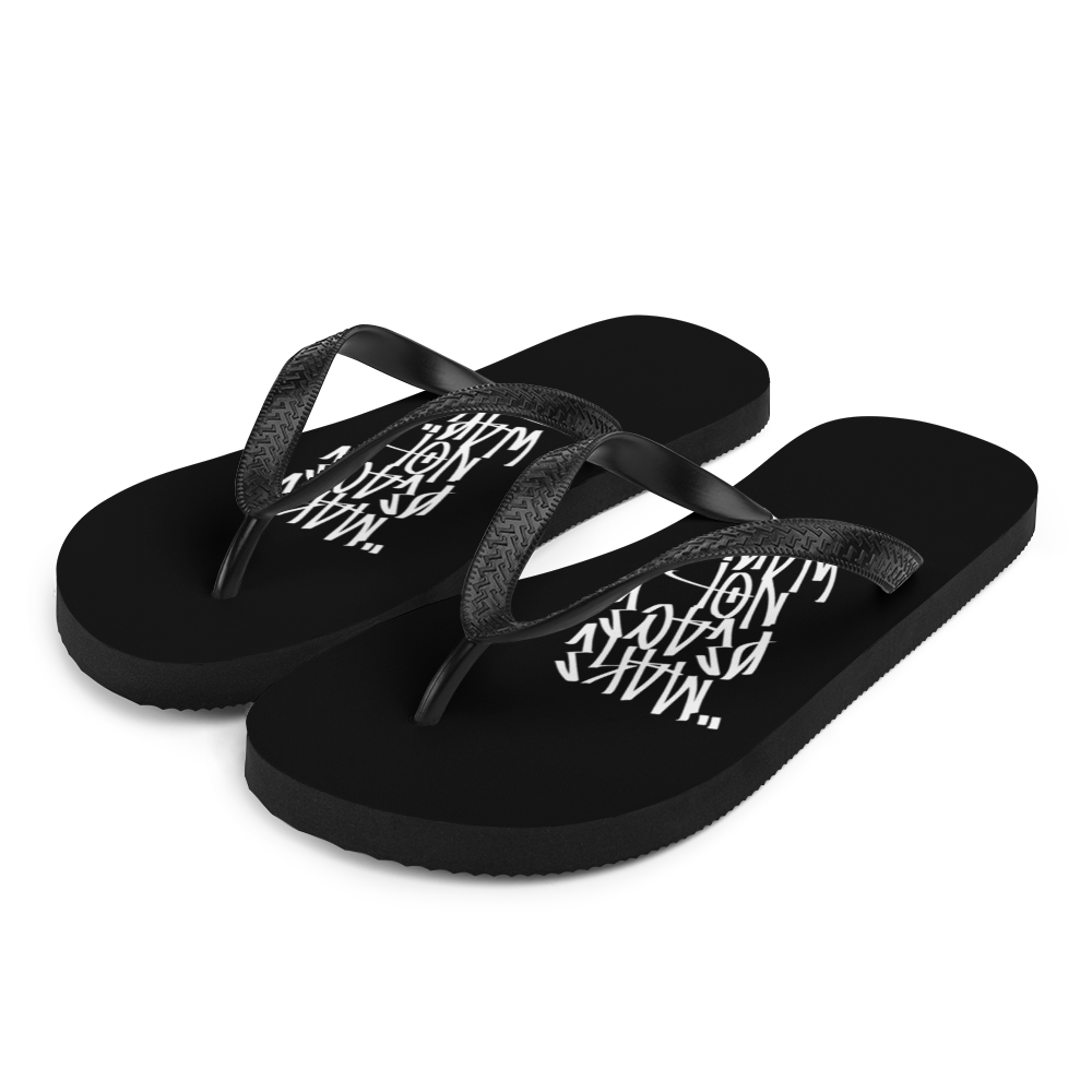 S Make Peace Not War Vertical Graffiti (motivation) Flip-Flops by Design Express