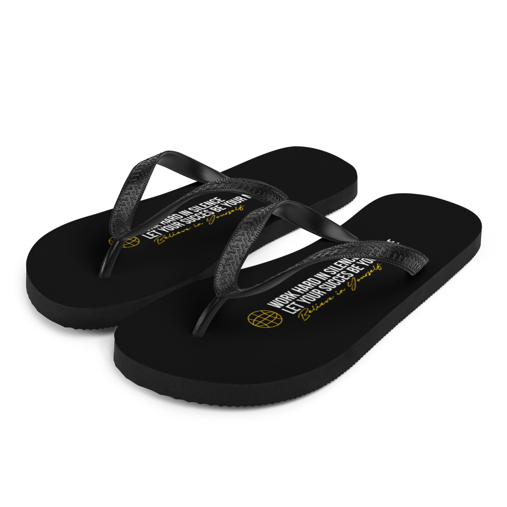 S Work hard in silence Flip-Flops by Design Express