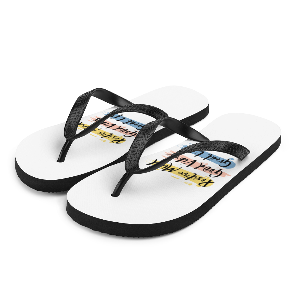 S Positive Mind, Good Vibes, Great Life Flip-Flops by Design Express