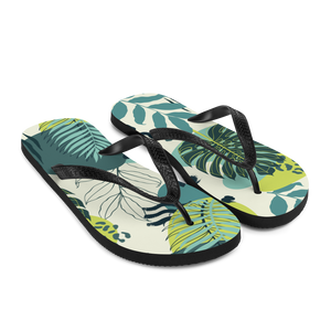 Fresh Tropical Leaf Pattern Flip-Flops by Design Express