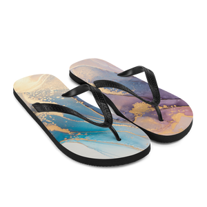 Soft Marble Liquid ink Art Full Print Flip-Flops by Design Express