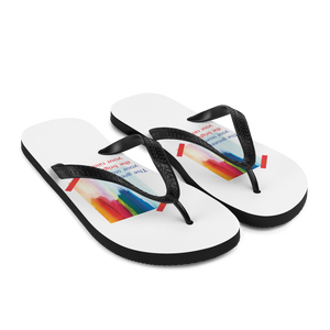 Rainbow Flip-Flops White by Design Express