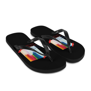 Rainbow Flip-Flops Black by Design Express