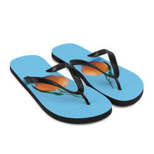 Orange on Blue Flip-Flops by Design Express