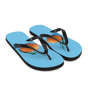 Orange on Blue Flip-Flops by Design Express