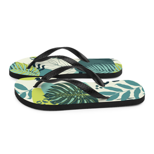 Fresh Tropical Leaf Pattern Flip-Flops by Design Express